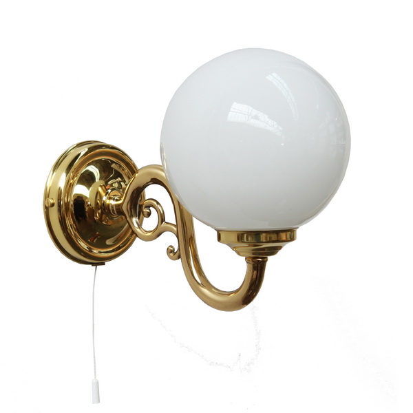 LORN 1 ARM BRASS PULL CORD WALL LIGHT Traditional Wall Light by Irish Pub Lighting