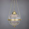 The Blaenau Victorian Holophane Pendant Light is a contemporary addition to any space.