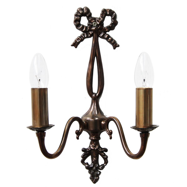 "Manufactured in Ireland, this quality solid brass double wall light looks great in any traditional style setting."