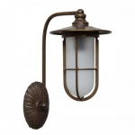 From our traditional lighting range manufactured in Ireland, this solid brass wall light comes complete with a frosted well glass shade which when lit creates a lovely warm glow.