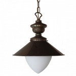 "Manufactured in Ireland, this traditional brass and glass pendant is reminiscent of Victorian style gas light."