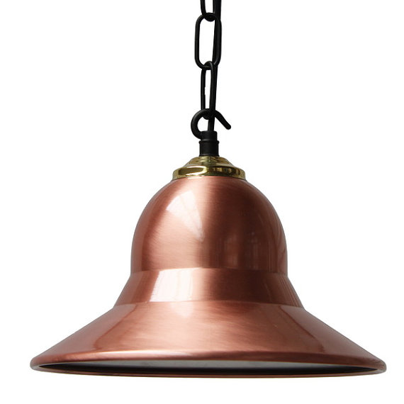 Copper Brass Factory Pendant Pub Light By Irish Lighting - Kitchen Ceiling Lights Ireland
