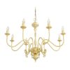 "Manufactured in Ireland, this quality brass chandelier would look great in any traditional style setting."