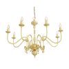 "Manufactured in Ireland, this quality brass chandelier would look great in any traditional style setting."