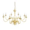 "Manufactured in Ireland, this quality brass chandelier would look great in any traditional style setting."