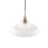 "An eye-catching piece for any décor, the London 38cm Prismatic Railway Pendant illuminates any space with contemporary chic style."