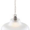 "An eye-catching piece for any décor, the London 38cm Prismatic Railway Pendant illuminates any space with contemporary chic style."