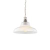 "An eye-catching piece for any décor, the London 38cm Prismatic Railway Pendant illuminates any space with contemporary chic style."