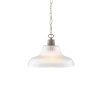 "An eye-catching piece for any décor, the London 38cm Prismatic Railway Pendant illuminates any space with contemporary chic style."