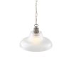 "An eye-catching piece for any décor, the London 38cm Prismatic Railway Pendant illuminates any space with contemporary chic style."