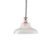 "An eye-catching piece for any décor, the London 38cm Prismatic Railway Pendant illuminates any space with contemporary chic style."