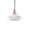 "An eye-catching piece for any décor, the London 38cm Prismatic Railway Pendant illuminates any space with contemporary chic style."