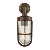 "The Cladach Brass Well Glass Wall Light is suitable for any minimalist or industrial style setting both indoor and outdoor."