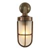 "The Cladach Brass Well Glass Wall Light is suitable for any minimalist or industrial style setting both indoor and outdoor."