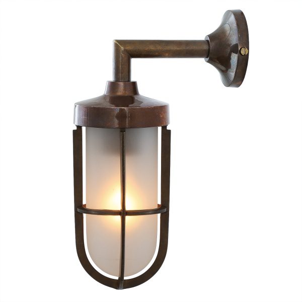 "The Cladach Brass Well Glass Wall Light is suitable for any minimalist or industrial style setting both indoor and outdoor."