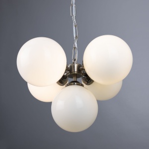 "Designed to produce a soft warm glow, the Yaounde Chandelier is a great way to add gleaming shine to your interior."