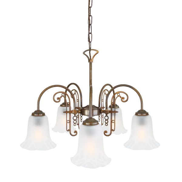 "The Medan chandelier is a traditional chandelier with five decorative swan-neck arms originating from the centre of the light fixture."